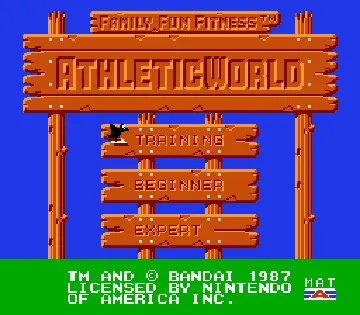 Athletic World (USA) screen shot title